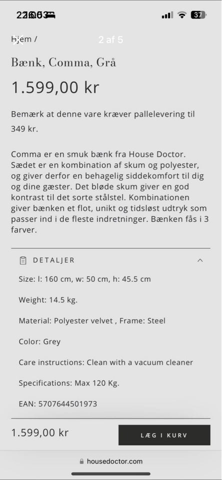 Bænk, Comma fra House Doktor