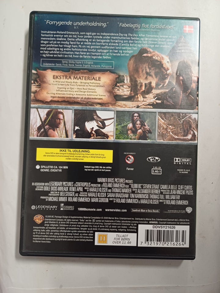 10 000 BC, DVD, eventyr