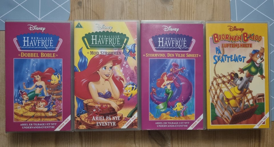 Tegnefilm, Disney film på vhs