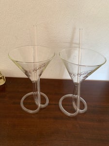 Glas Cocktailglas med sugerør