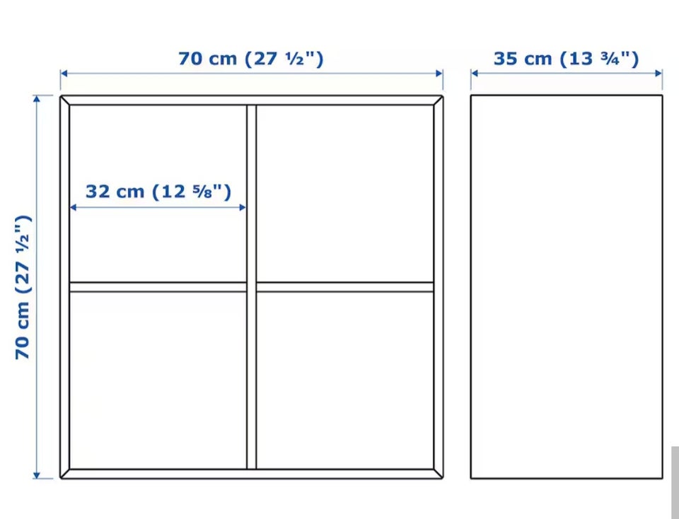 Reolsystem, Ikea, b: 70 d: 35 h: 70