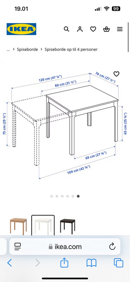 Anden arkitekt, spisebord m. stole