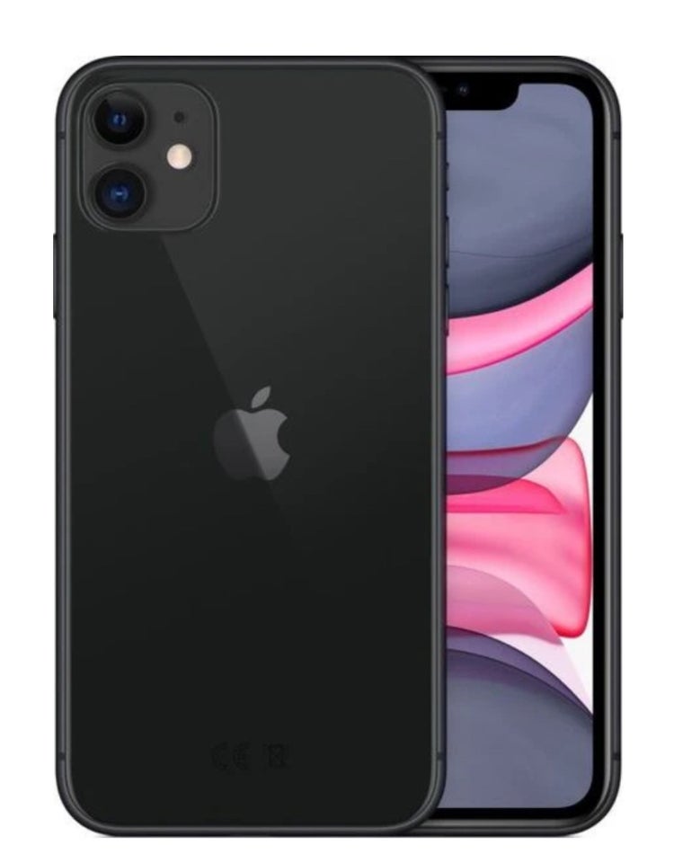 iPhone 11, 128 GB, sort