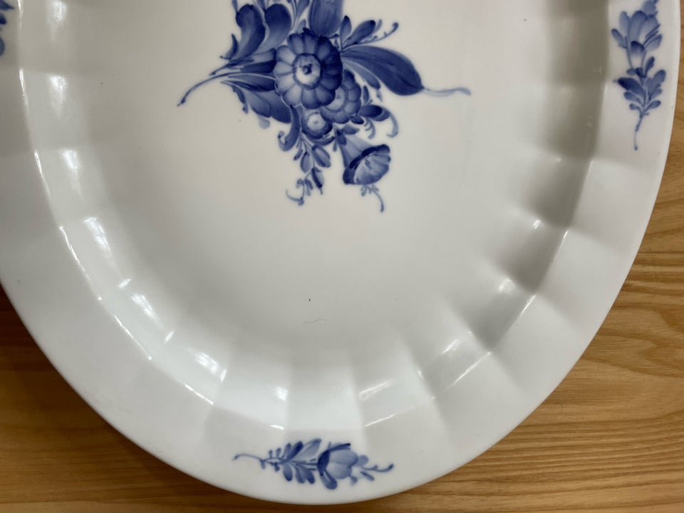 Porcelæn Kæmpe Blå Blomst fad Blå