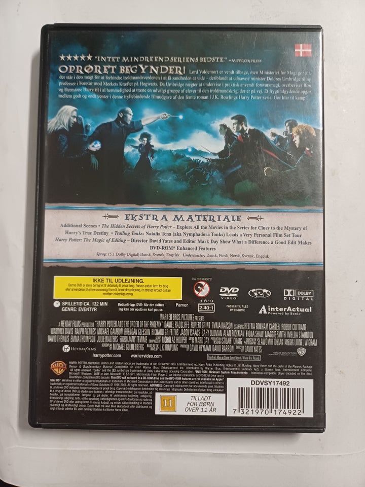 Harry Potter og Fønixordenen, DVD,