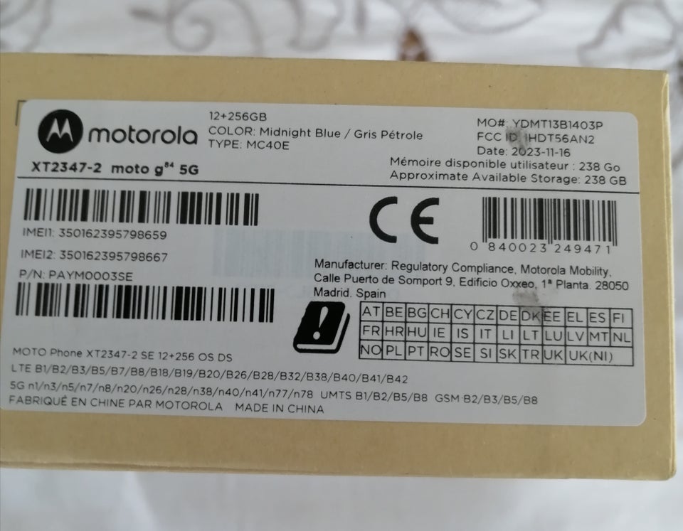 Motorola G84, 12/256 , Perfekt