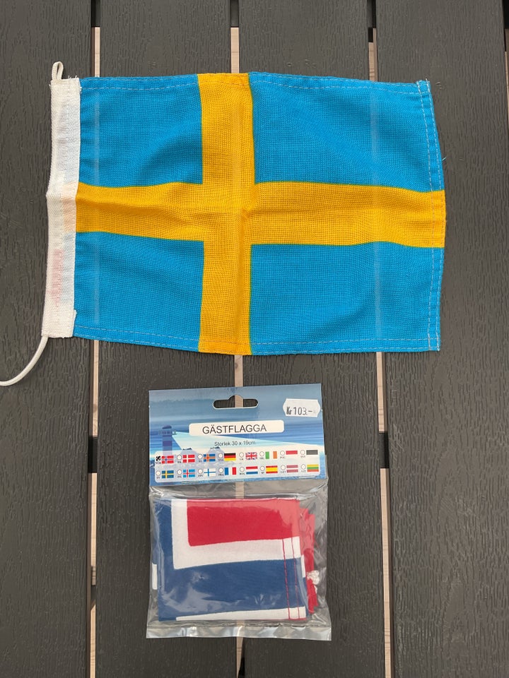 Svensk gæsteflag str. 30cm...