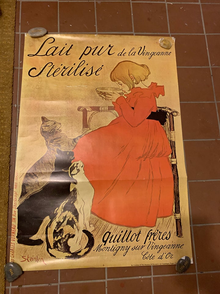 Plakat, Lait pur, b: 60 h: 100