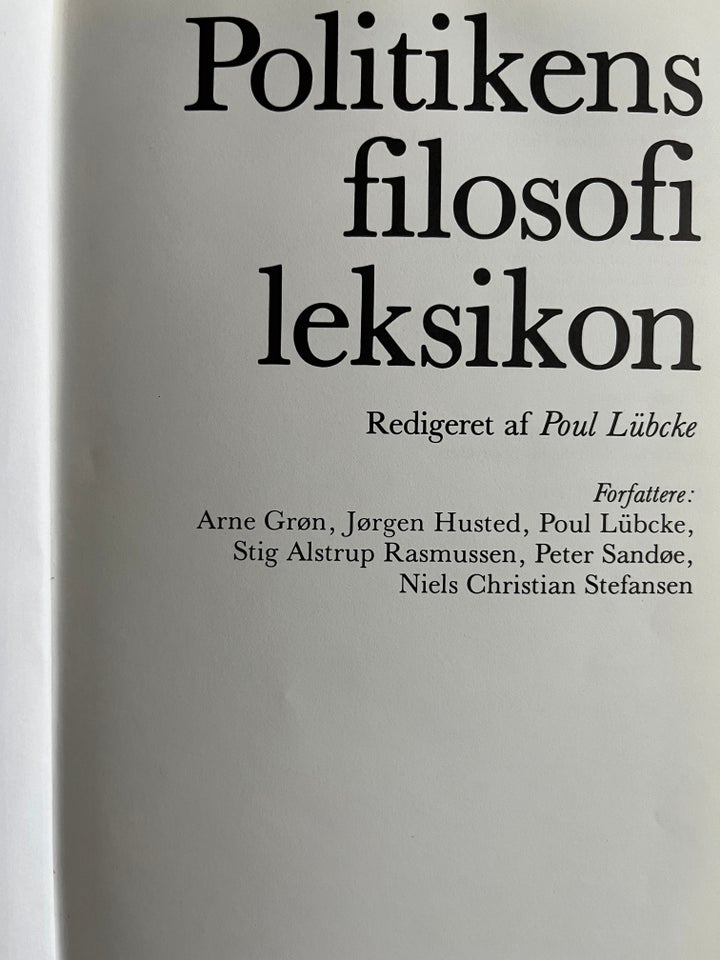 Politikens filosofi leksikon,