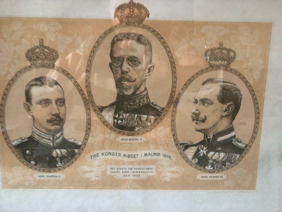 Plakat med kongemødet i Malmø 1914,