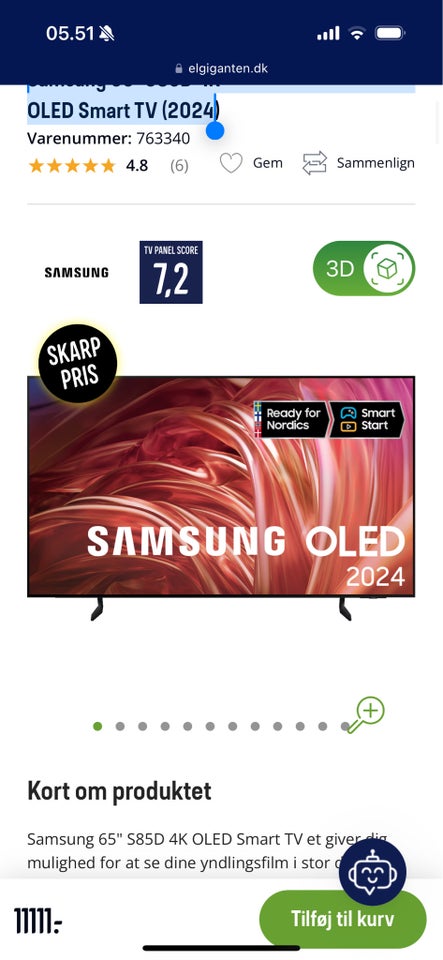 andet, Samsung, 65"