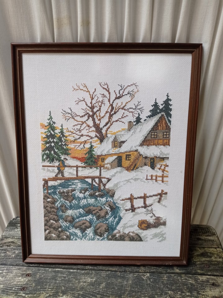 Fin stramaj / broderi billede 44 x 35