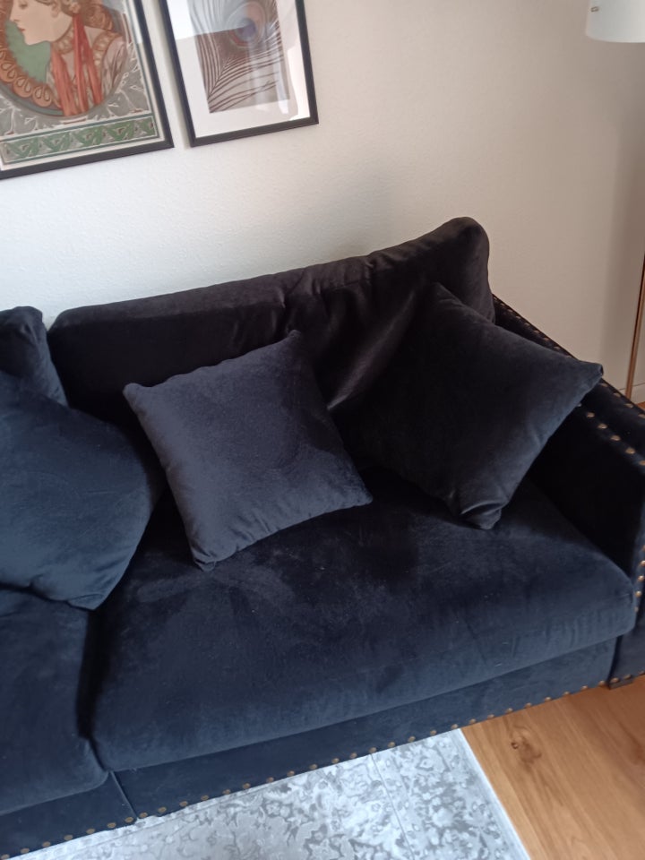 Sofa, fløjl, 3 pers.