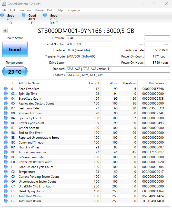 Seagate 3000 GB Perfekt