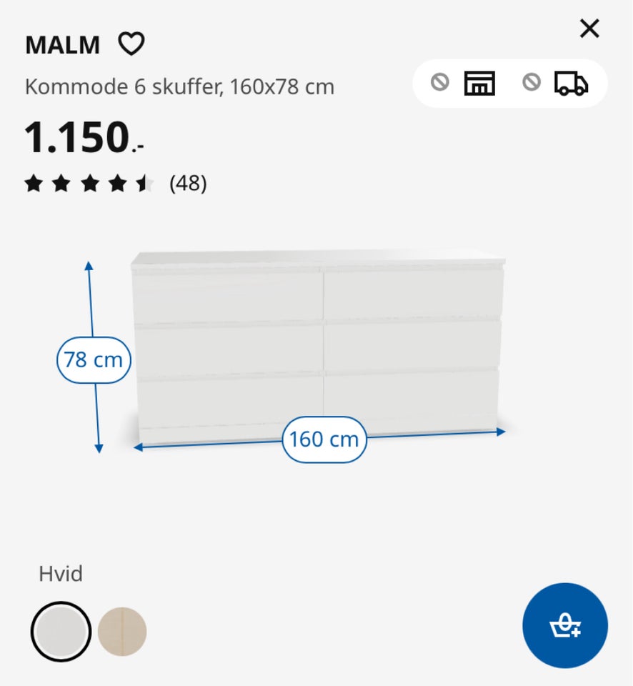 Kommode, b: 160 d: 48 h: 78