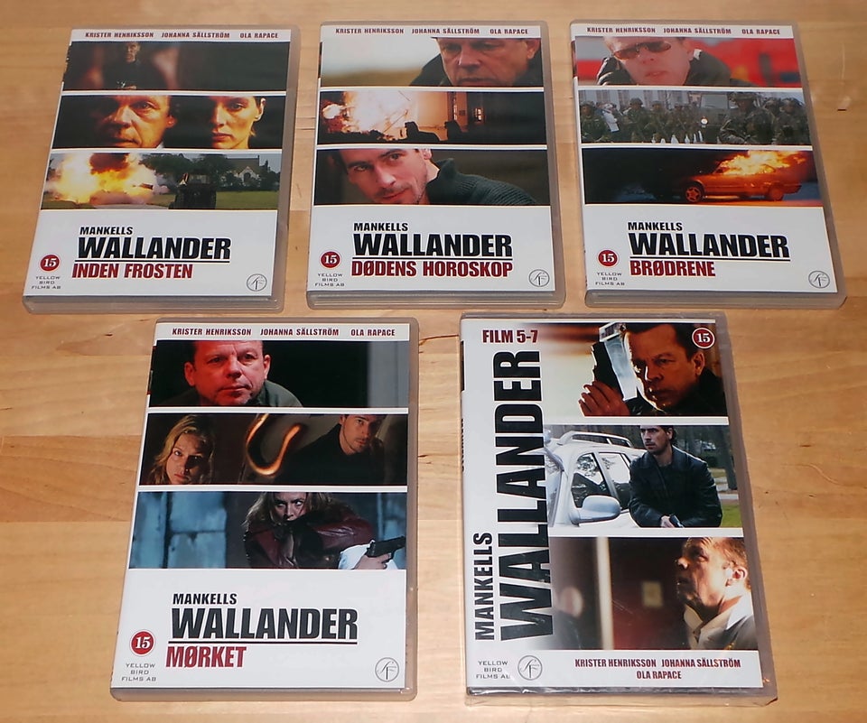 Wallander serien på DVD,