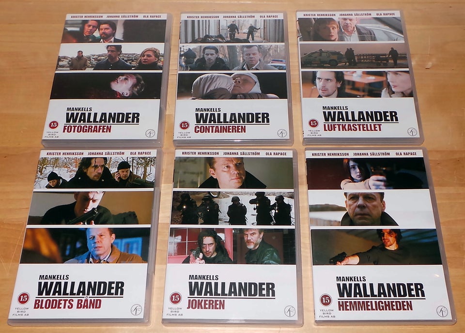 Wallander serien på DVD,