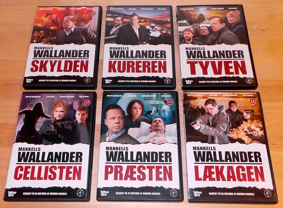 Wallander serien på DVD,