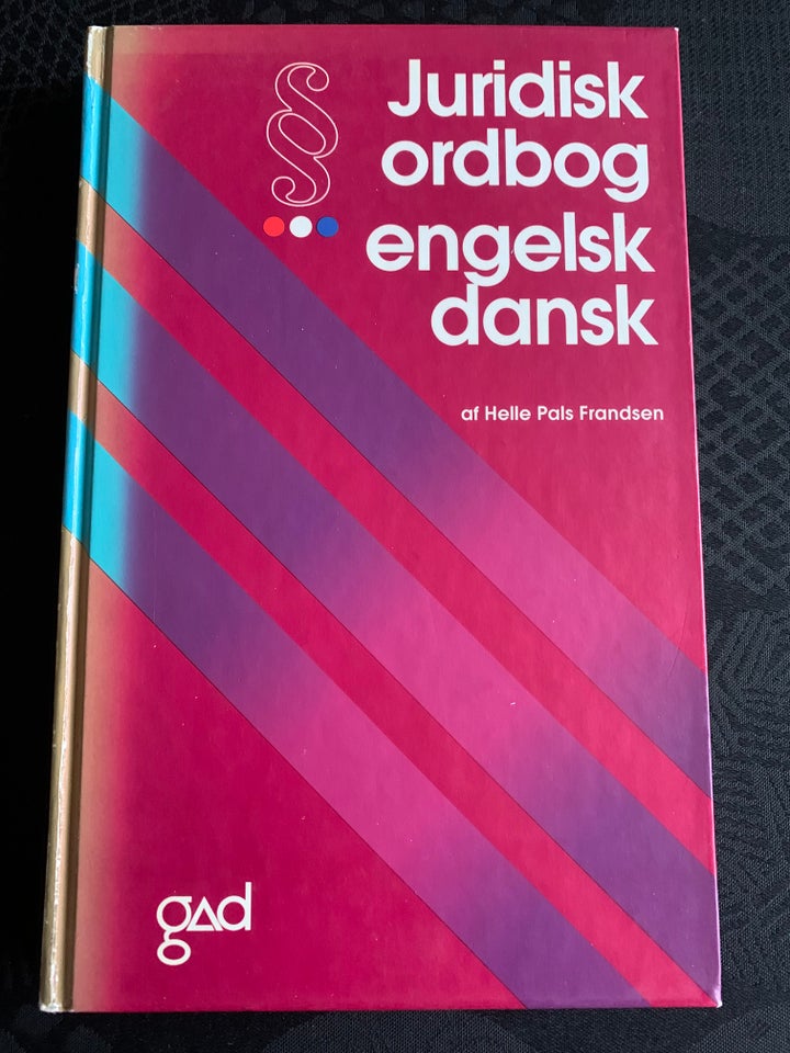 Juridisk Ordbog dansk- engelsk,