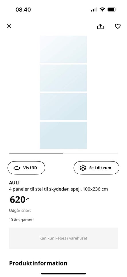 Ikea Pax skydedør Ikea