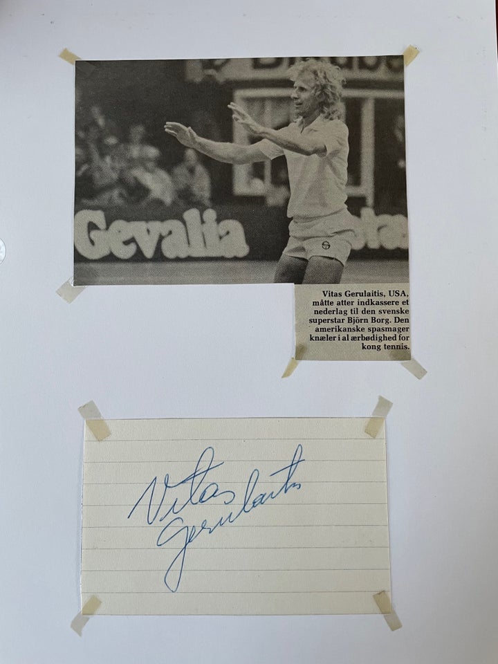 Autografer, Tennisspiller