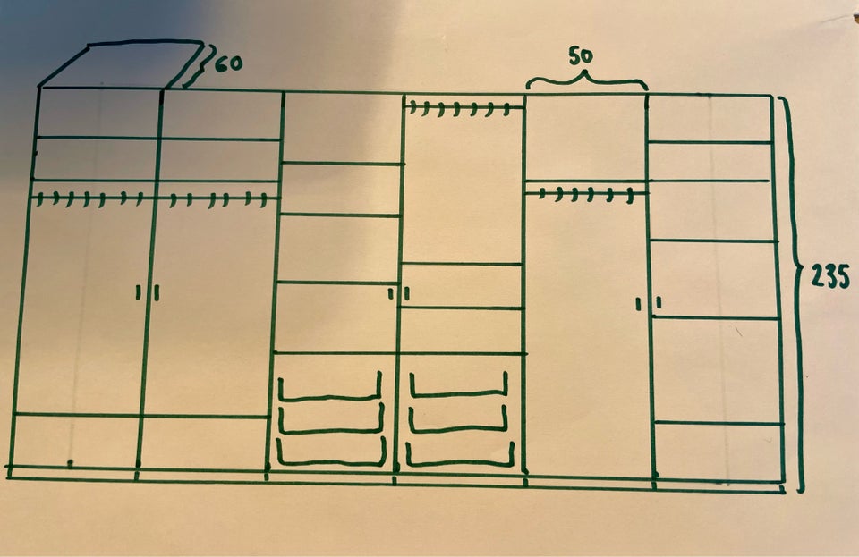 Garderobeskab, Ikea, b: 300 d: 60 h: