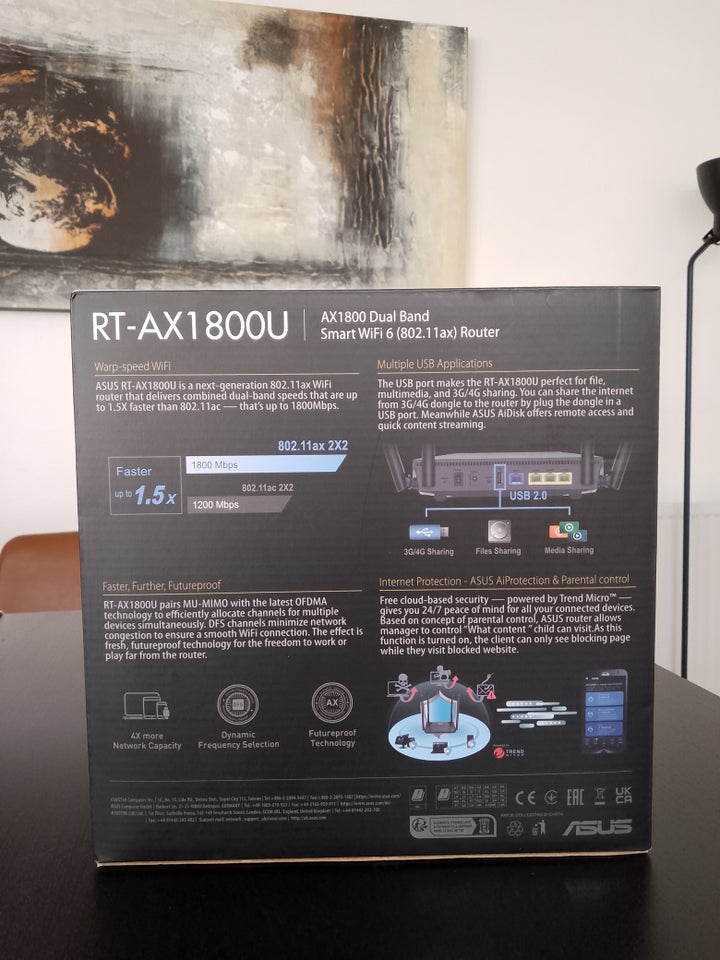 Router wireless Asus AX1800 dual