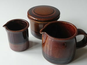 Keramik Sukkerskål flødekande