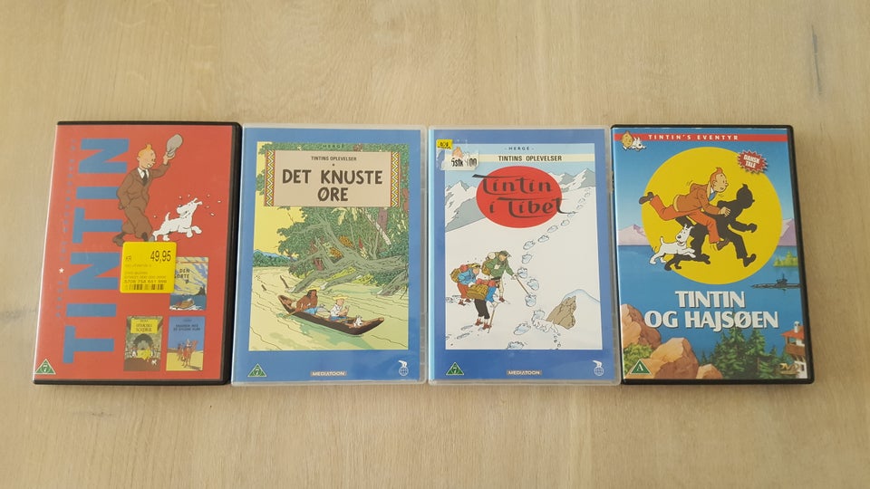 Tintin film DVD tegnefilm