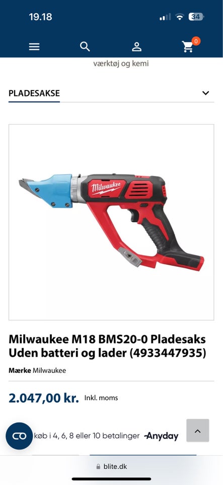 Andet elværktøj, Milwaukee m18