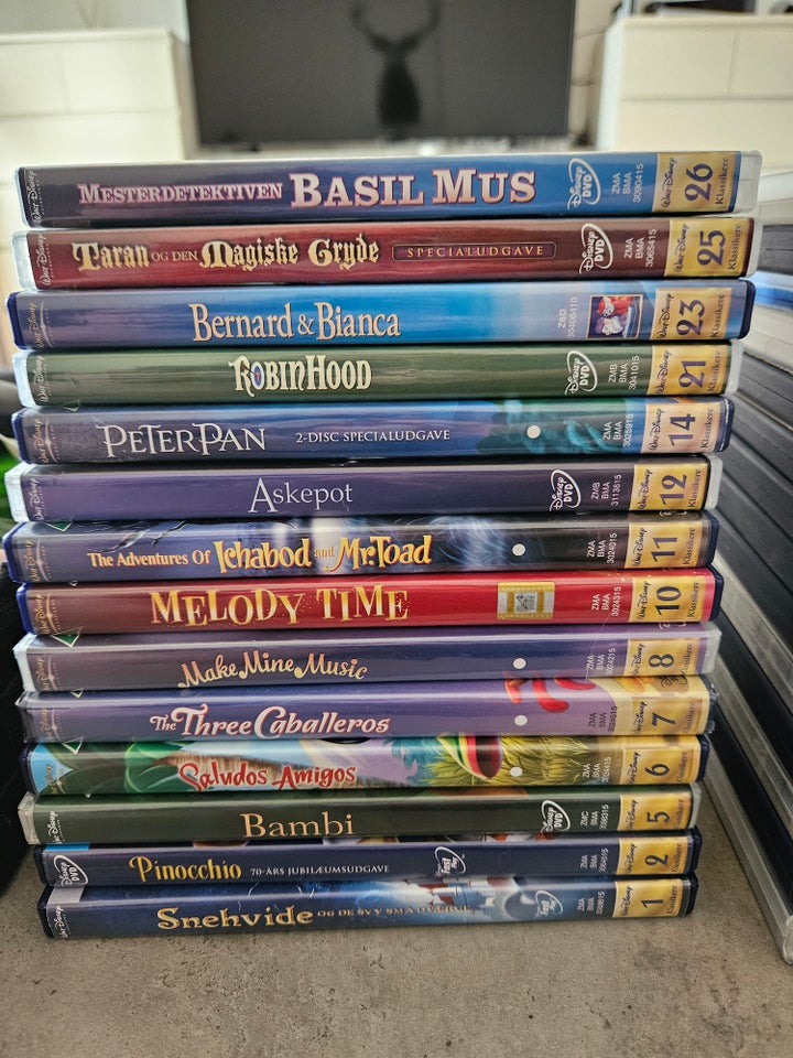 Disney dvd'er, DVD, tegnefilm