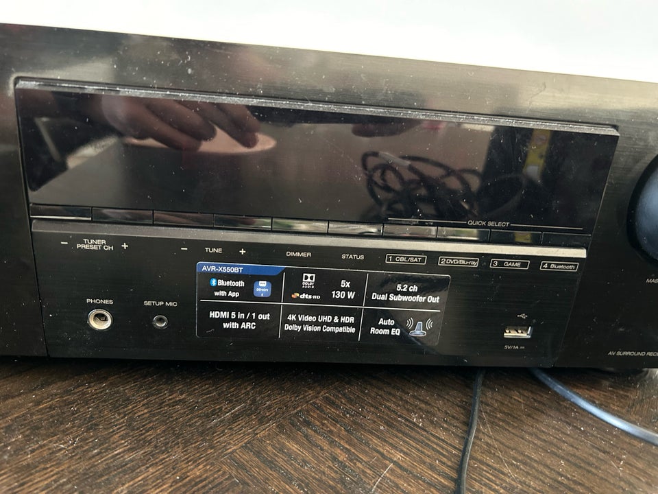 Receiver, Denon, AVR-X550bt