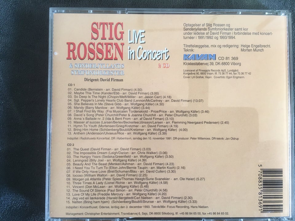 Stig Rossen:: Live in Concert,