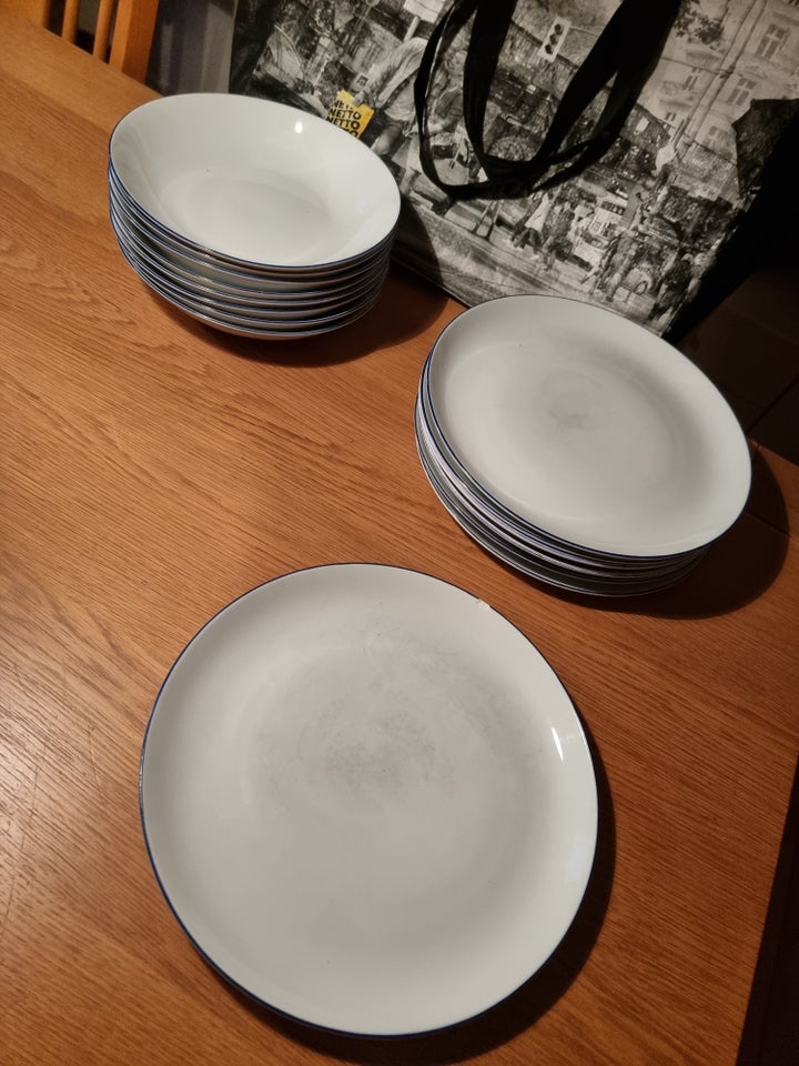 Porcelæn Dyb og flad tallerken