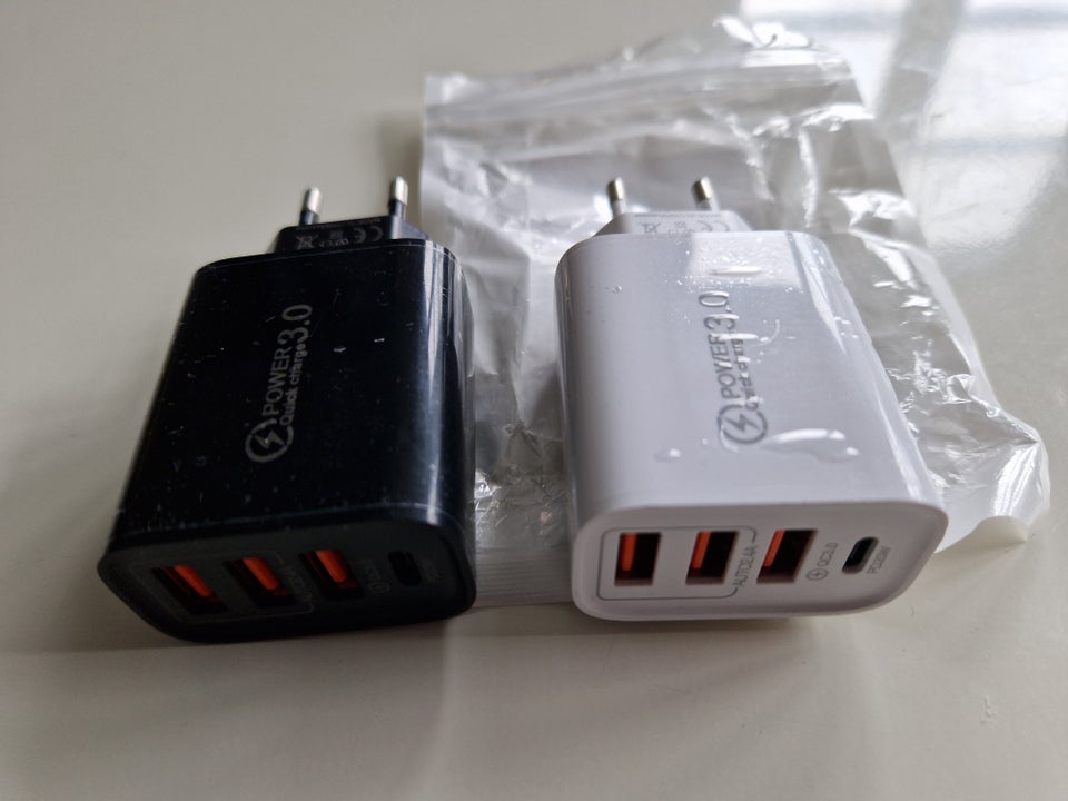 Oplader, PD20 + 3 usb