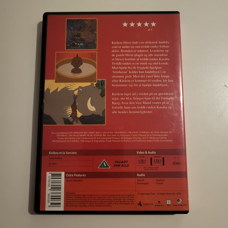 Kirikou og troldkvinden DVD