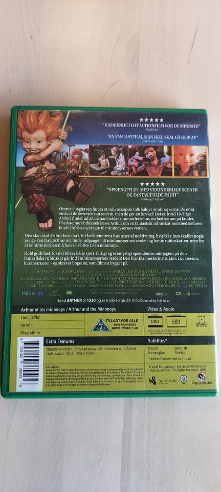 Arthur og minimoyserne, DVD,