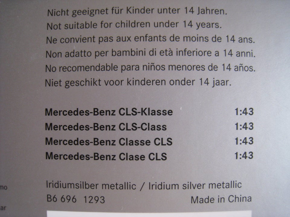 Modelbil, Mercedes Benz CLS, skala