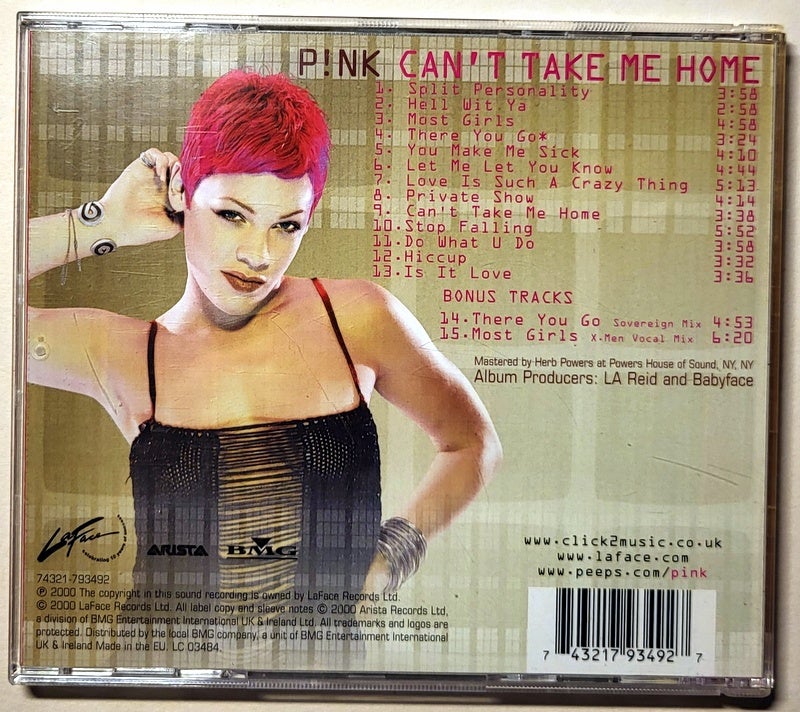 Pink: Can't take me home, rock