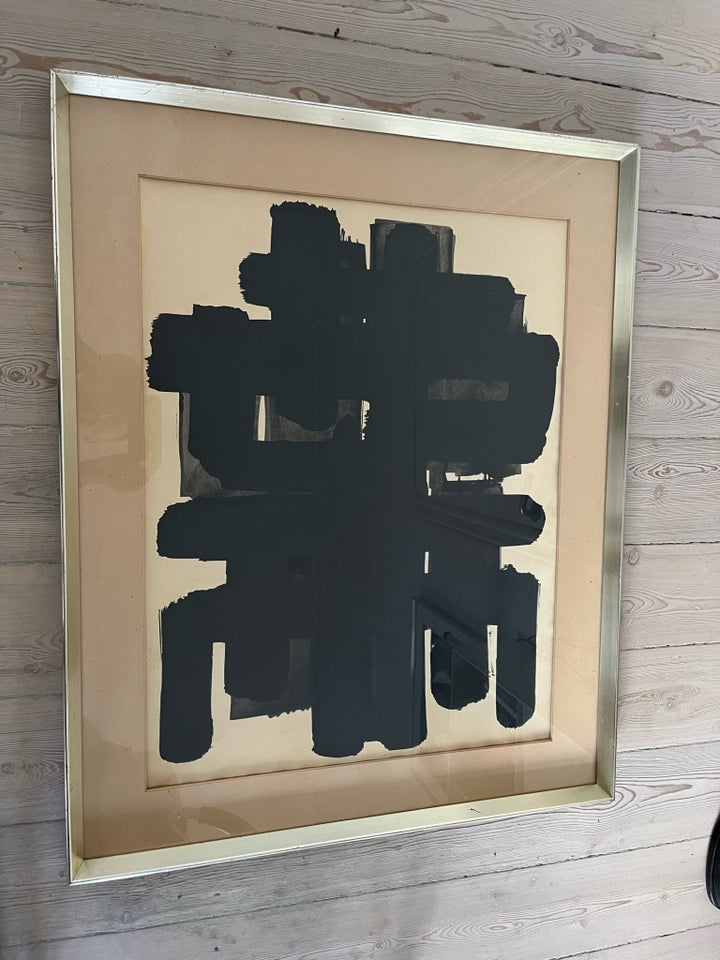 Litografi, Soulages, b: 65 h: 82