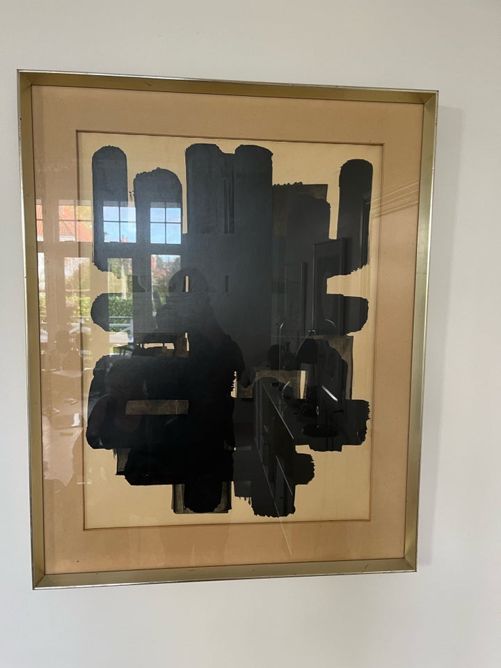 Litografi, Soulages, b: 65 h: 82