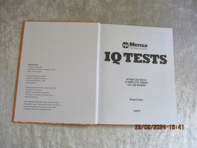 IQ TESTS, Richard Cater / Leging,