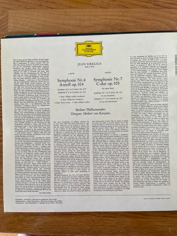 LP, Jean Sibelius/Herbert von