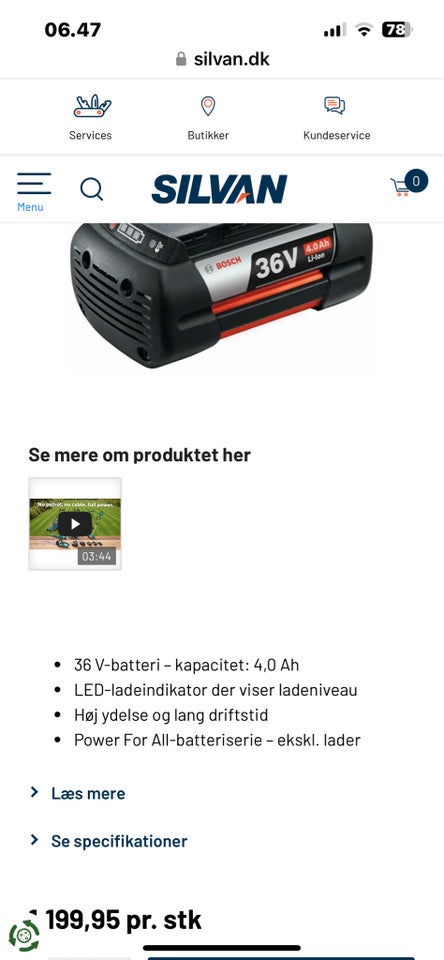 Anden plæneklipper Bosch