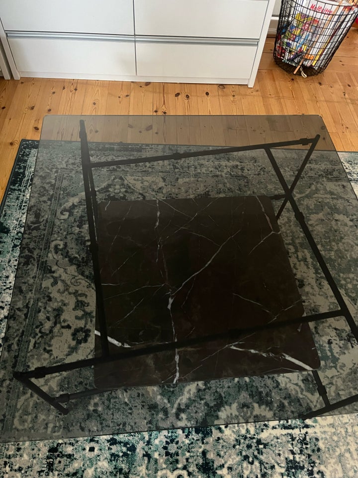 Marmorbord Ilva sofabord med glas