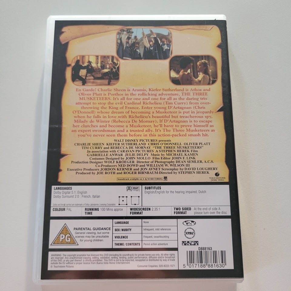 The three musketeers DVD action