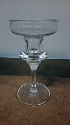 Glas 2 i 1 Lysestage Krone- og