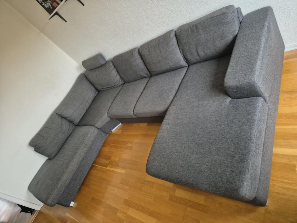 U-sofa, stof, 6 pers.