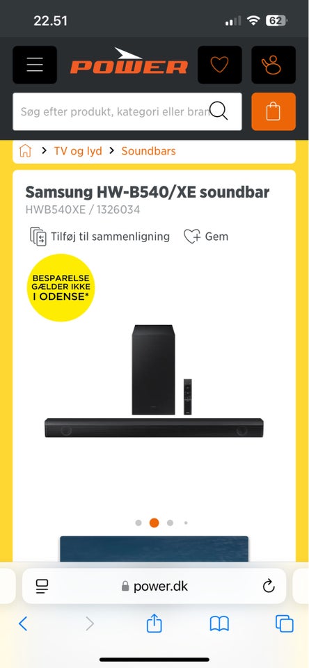 Soundbar, Samsung, HW-B540/XE