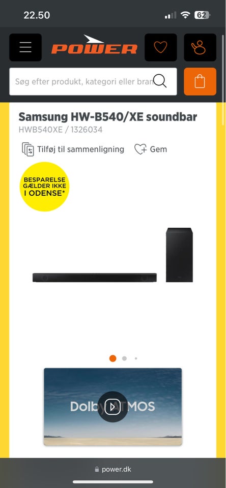 Soundbar, Samsung, HW-B540/XE